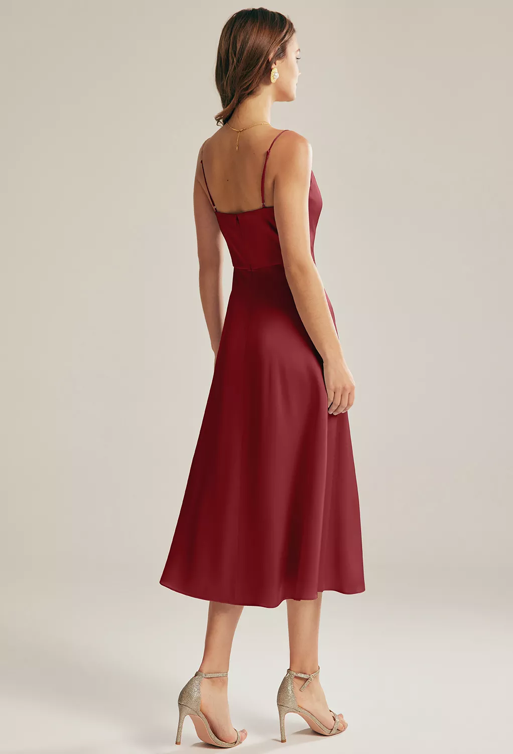 AW Renee Burgundy  Beach Wedding Guest Dresses